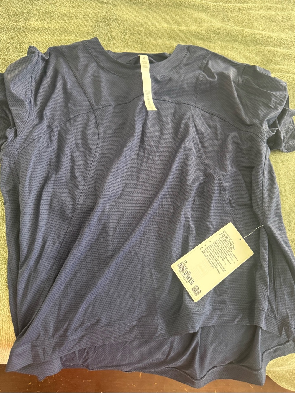 lululemon athletica navy tough training crewneck tee